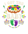 Mardi Gras 1047 - Womens I Got The Baby Pregnancy Announcement Funny Mardi Gras