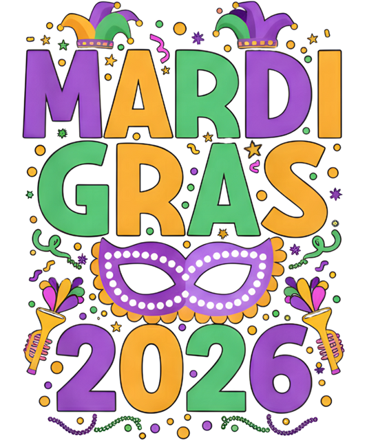 Mardi Gras 443 - Happy Mardi Gras 2026 Costume New Orleans Matching Men Women Sweatshirt