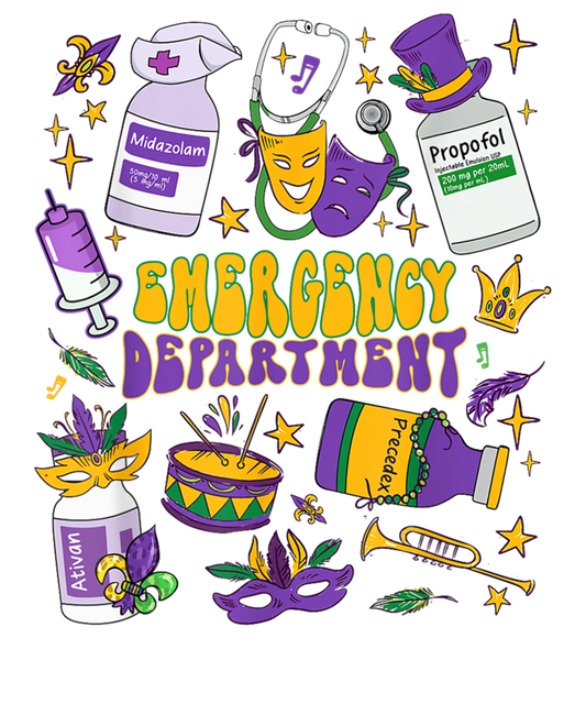 Emergency Department Emergency Room ER Ed Nurse Mardi Gras