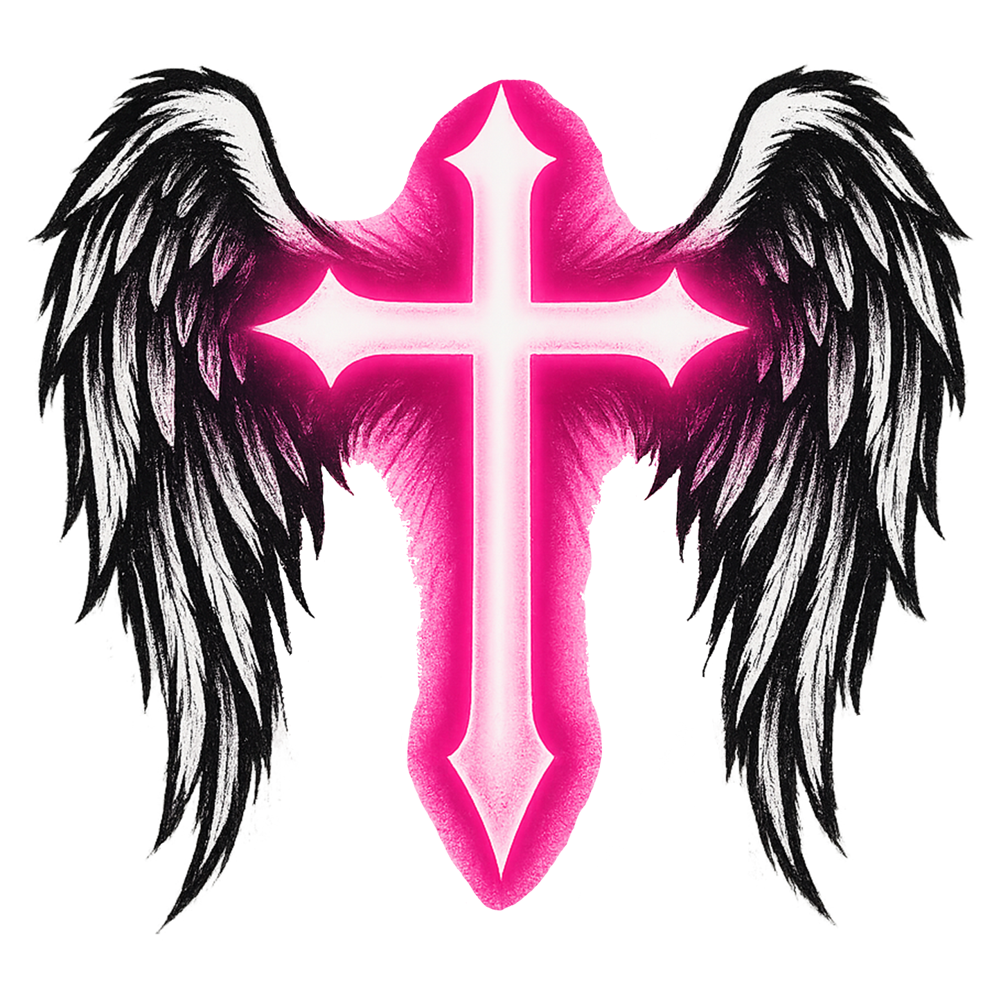 Majestic Cross with Angel Wings
