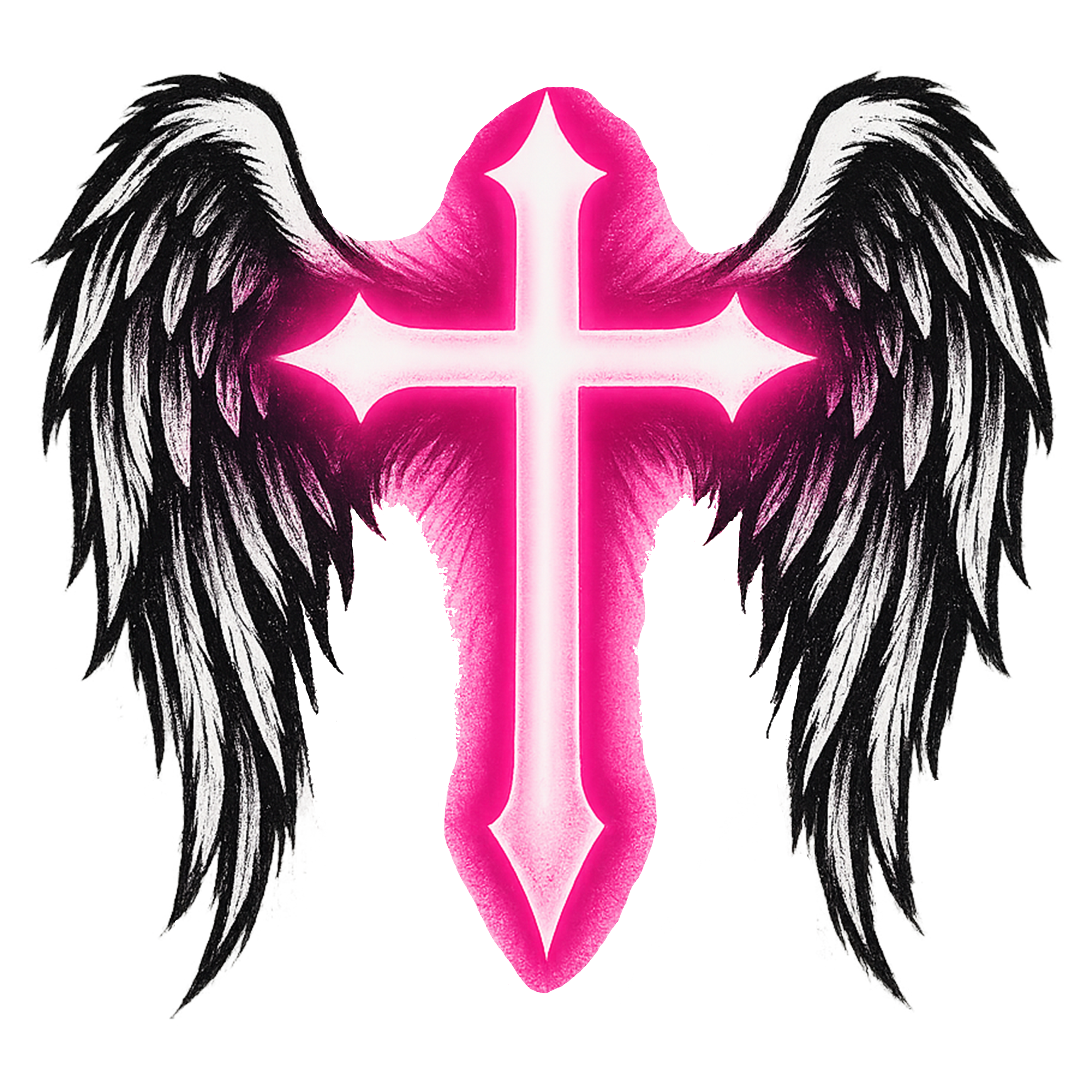 Majestic Cross with Angel Wings