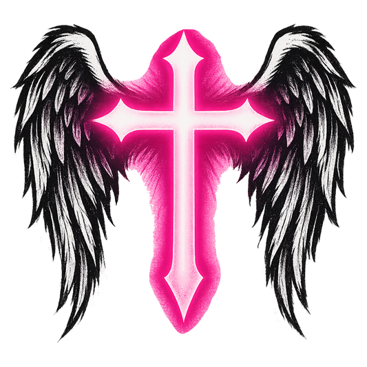 Majestic Cross with Angel Wings