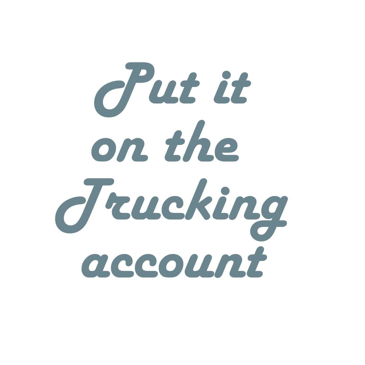 Randomness 1710 - Trucking Account Front