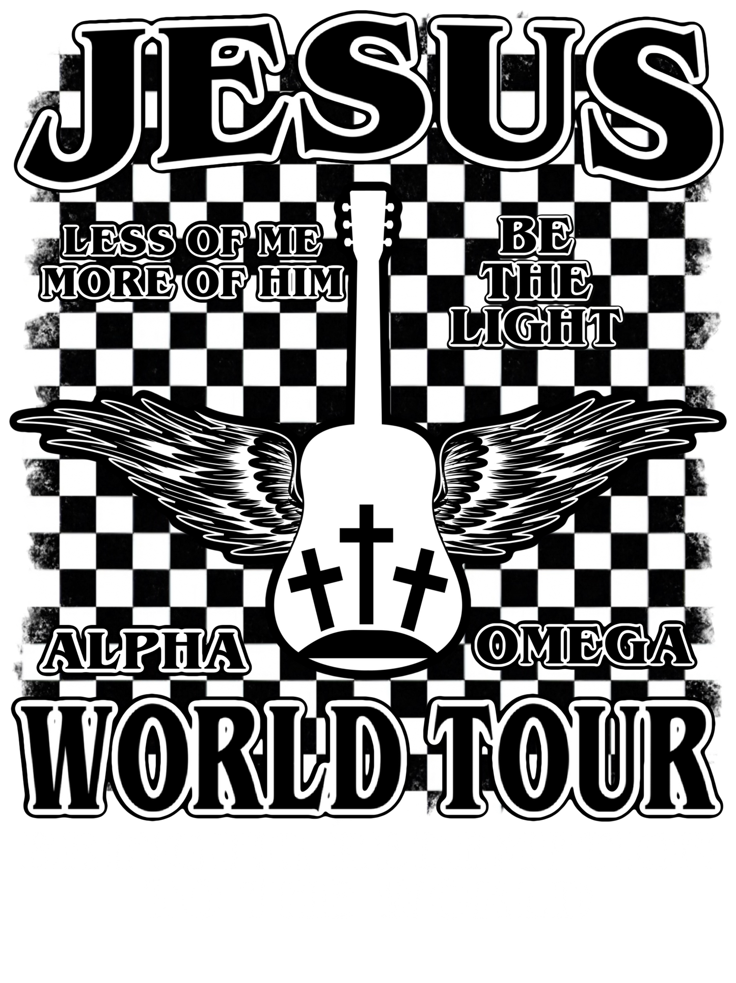 Jesus tour checkered