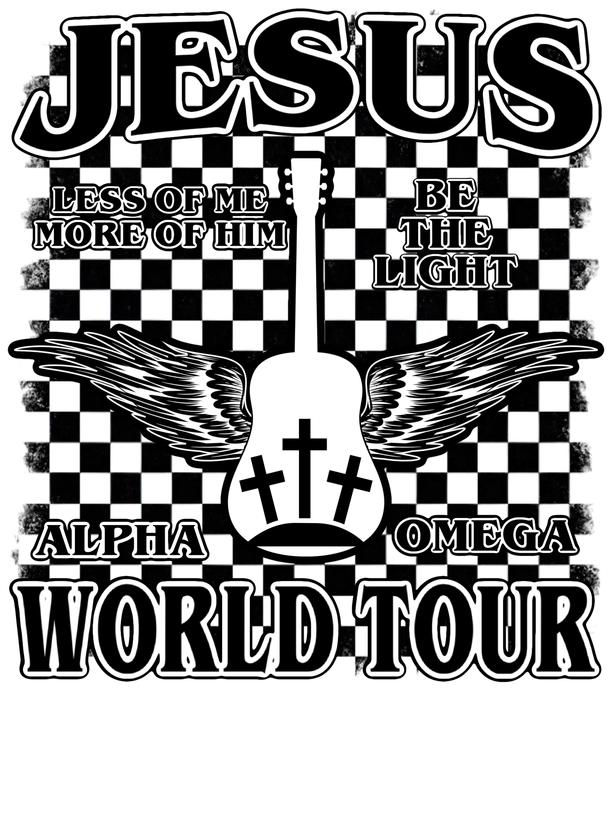 Jesus tour checkered