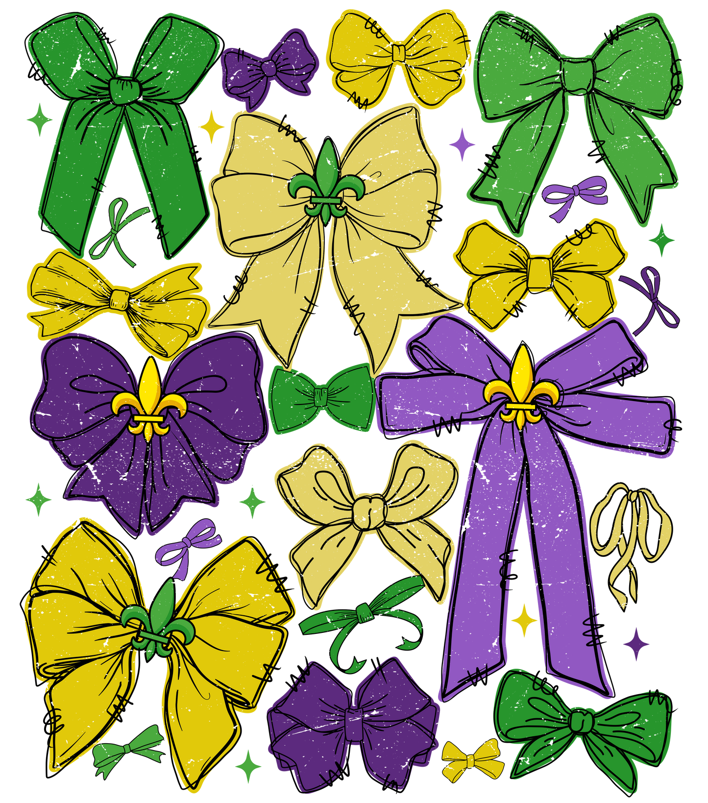 Mardi Gras 918 - Or 212025 Nhuy Coquette Bow Mardi Gras