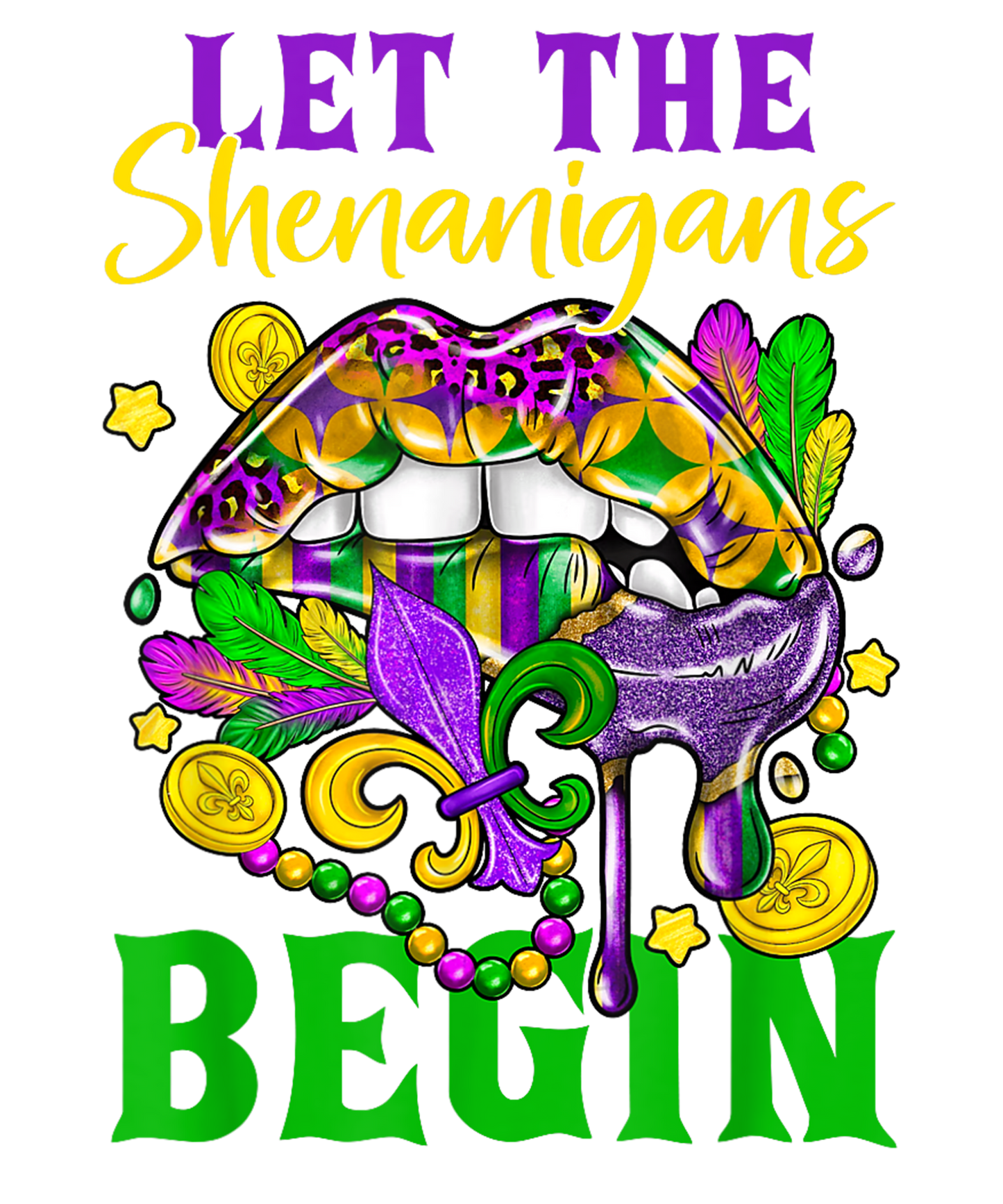 Mardi Gras 624 - Mardi Gras Lips Let The Shenanigans Begin