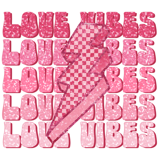 love vibes glitter