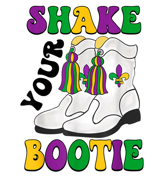 Shake Your Bootie Majorette Boots Funny Mardi Gras Parade