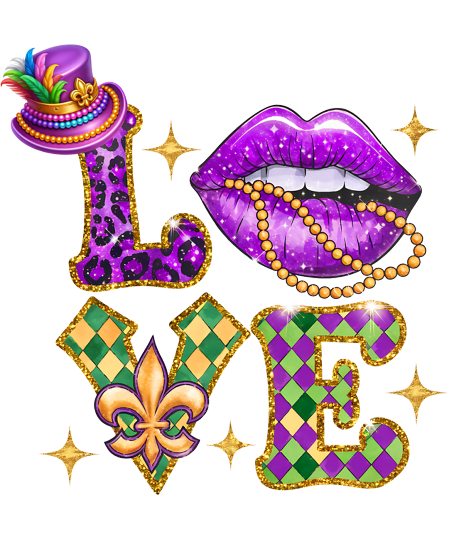 Mardi Gras 626 - Mardi Gras Love Sweatshirt