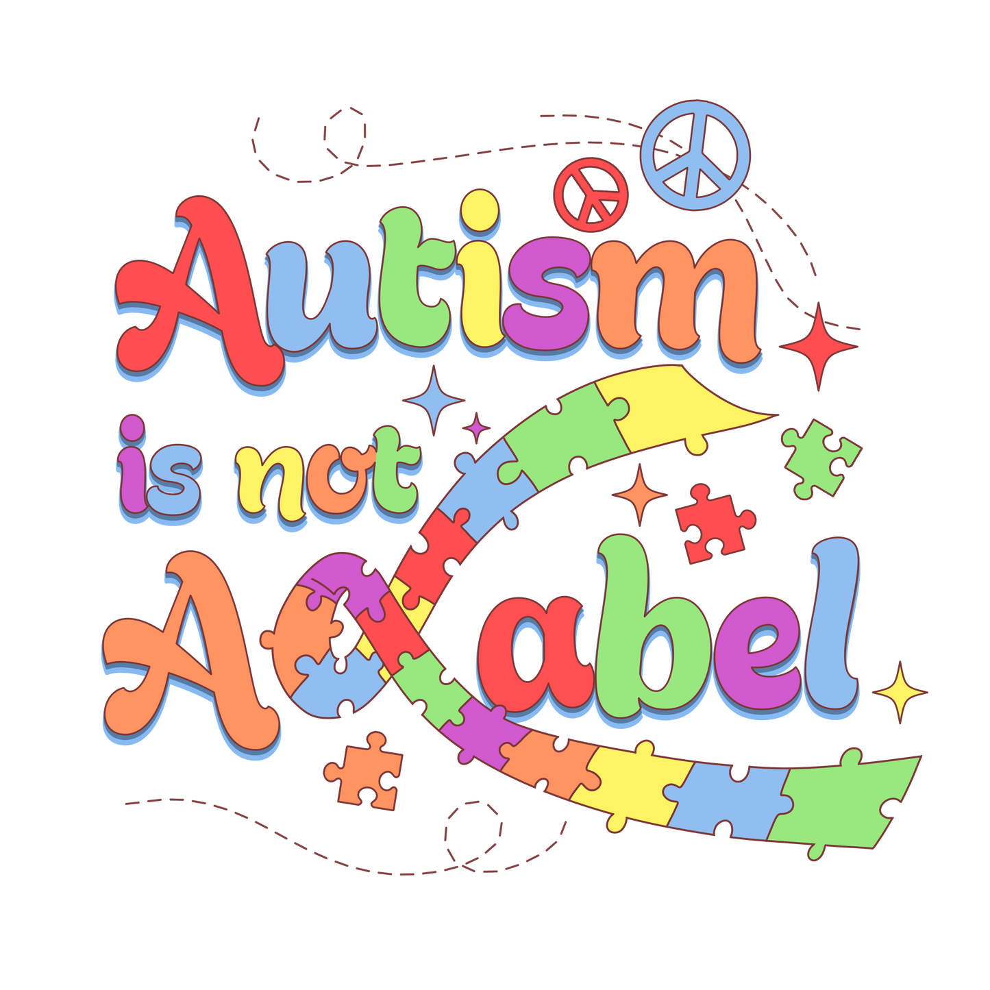 Autism 815 - Copy Of Autism Awareness Puzzle Bow Png Design
