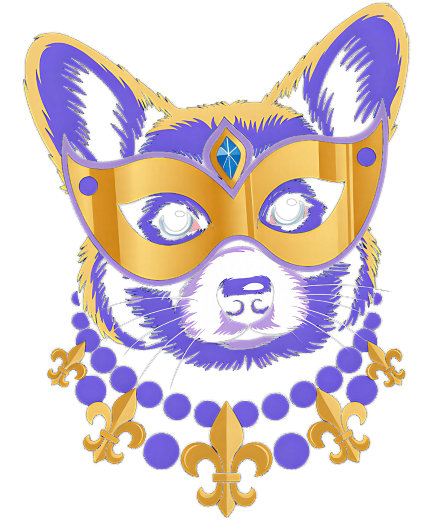 Mardi Gras 562 - Mardi Gras Bead Corgi Dog Festival Carnival Women Men Sweatshirt