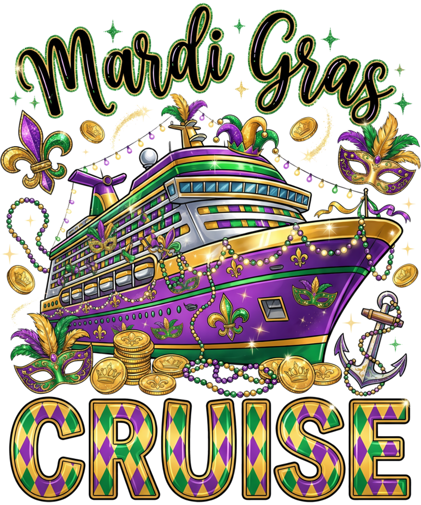Mardi Gras 602 - Mardi Gras Cruise Crew 2026 Family Friend Group Vacations Sweatshirt (6)