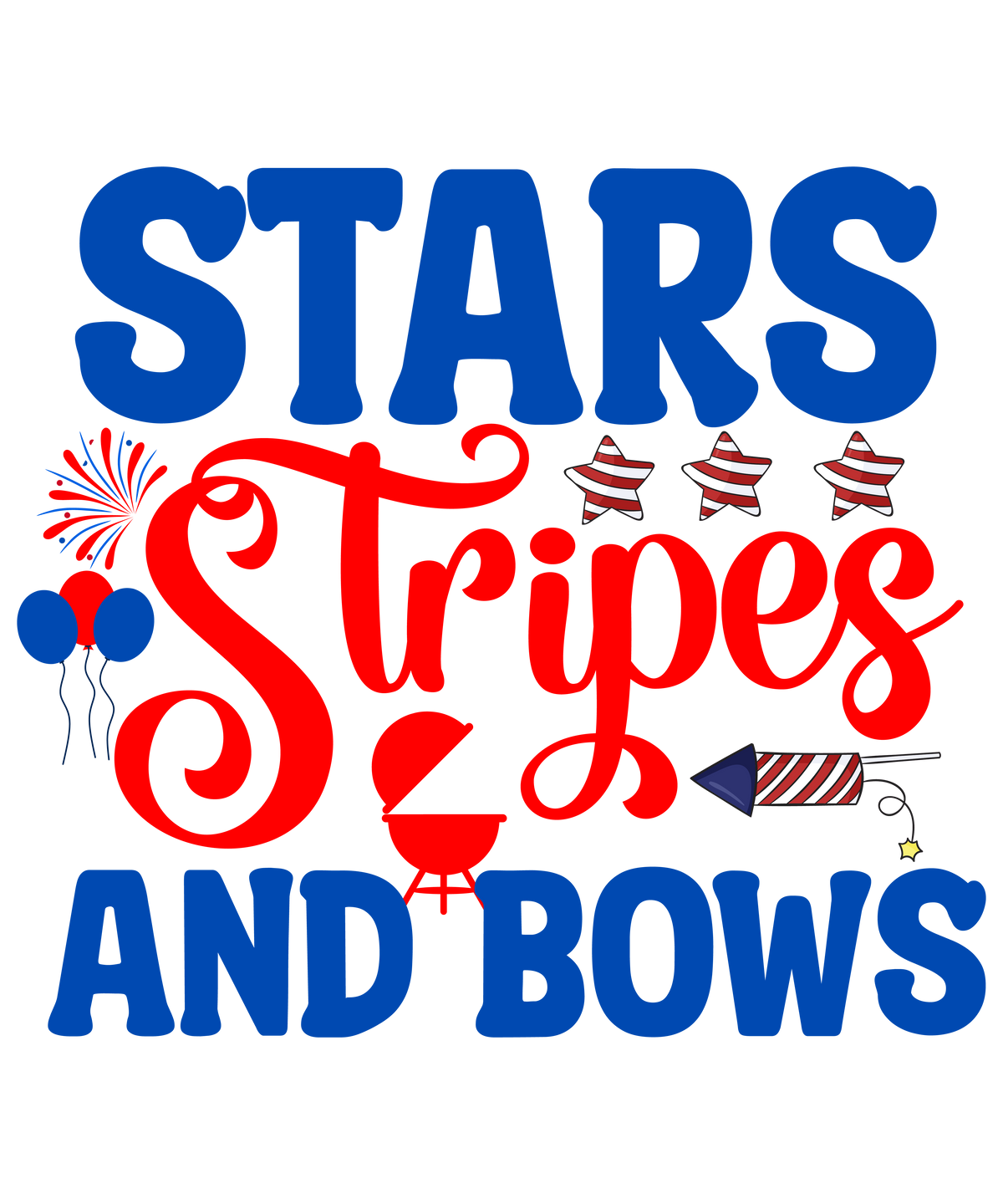 4th of July 539 - Stars Stripes And Bows 01