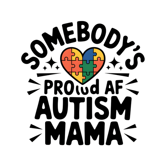 Autism 398 - Copy Of 15.Rainbow Heart Autism Awareness Design