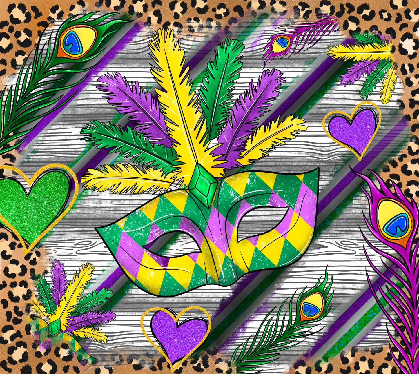 Mardi Gras 789 - Mardigrashathearttumbler