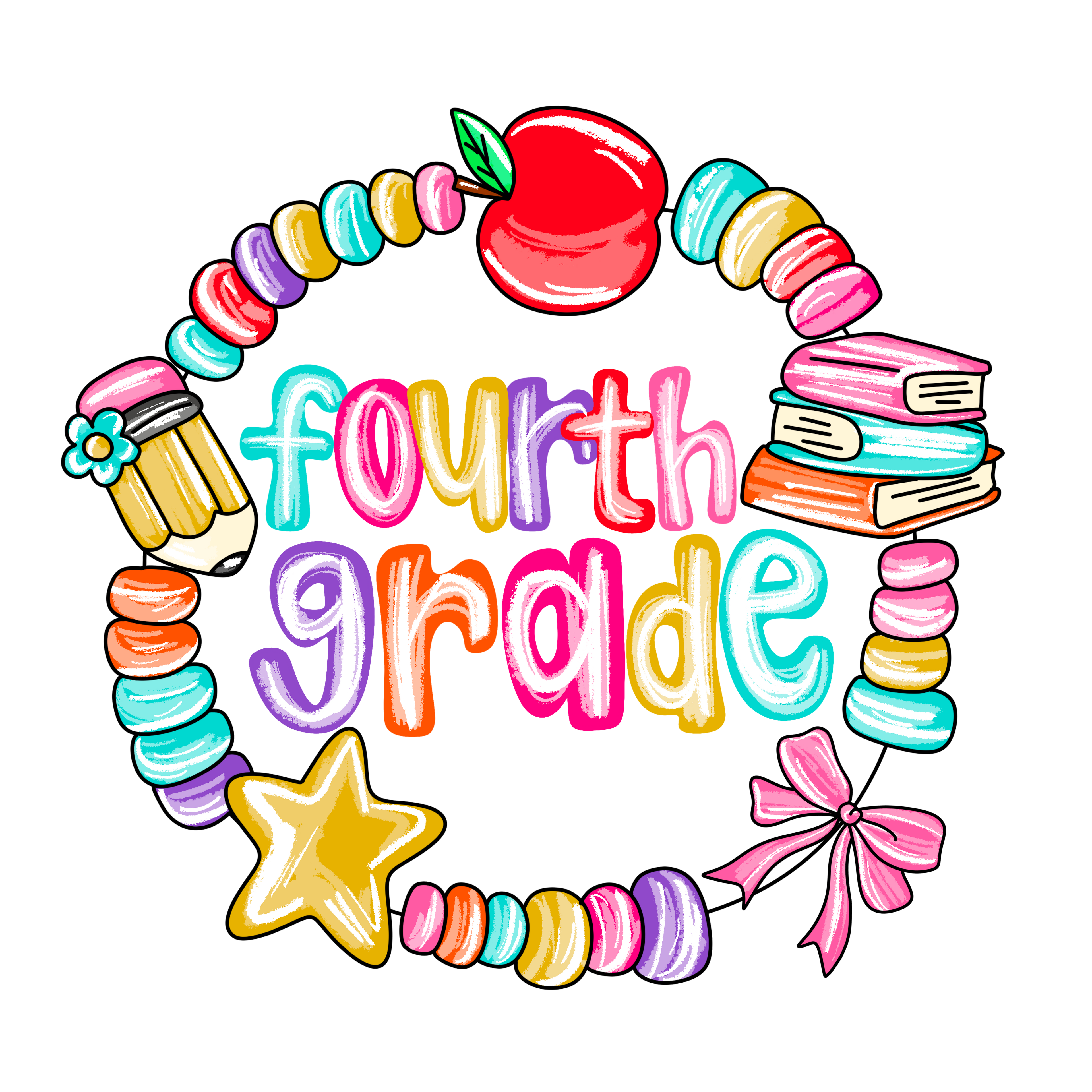 Back to School 74 - 4th Grade Bracelet