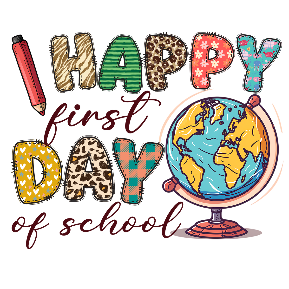 Back to School 95 - A01 L240624 04 Happy First Day Of School
