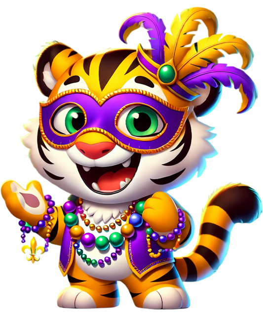 Mardi Gras 672 - Mardi Gras Tiger Costume Animal New Orleans Party Parade Sweatshirt