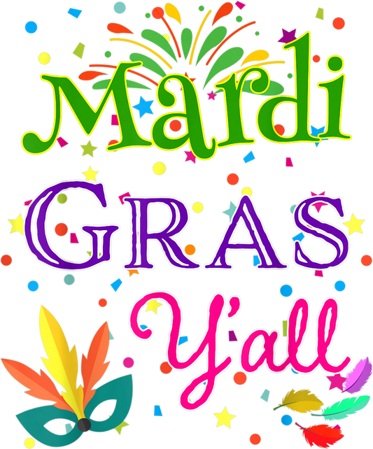 Mardi Gras 681 - Mardi Gras Yall Shirt Men Womens Kids Mask Celebration Gift