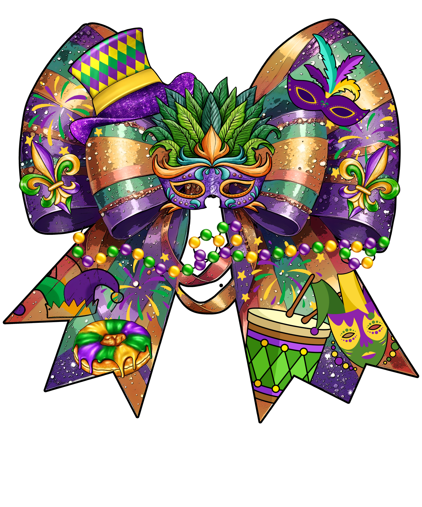 Mardi Gras 895 - Or 20122024 Vtn Mardi Gras Coquette Bow