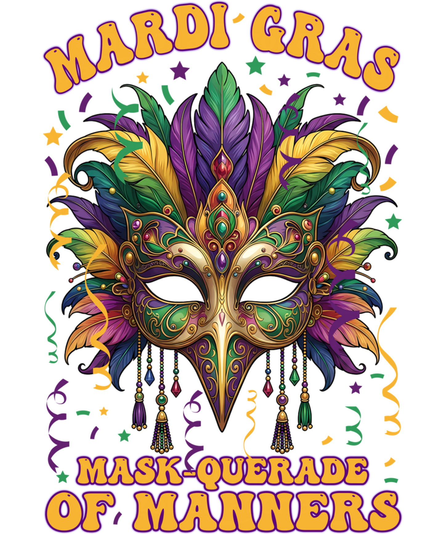 Mardi Gras 633 - Mardi Gras Mask Masquerade Manners Carnival Parades Sweatshirt