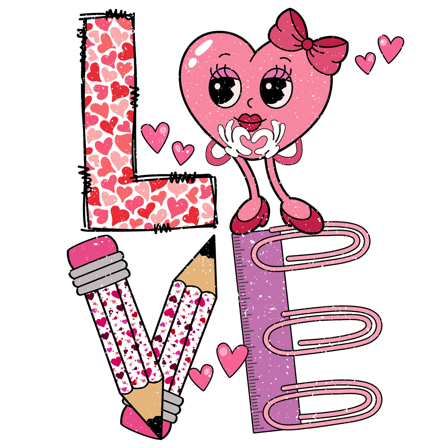 Valentine's Day 65 - Love Doodle Distressed