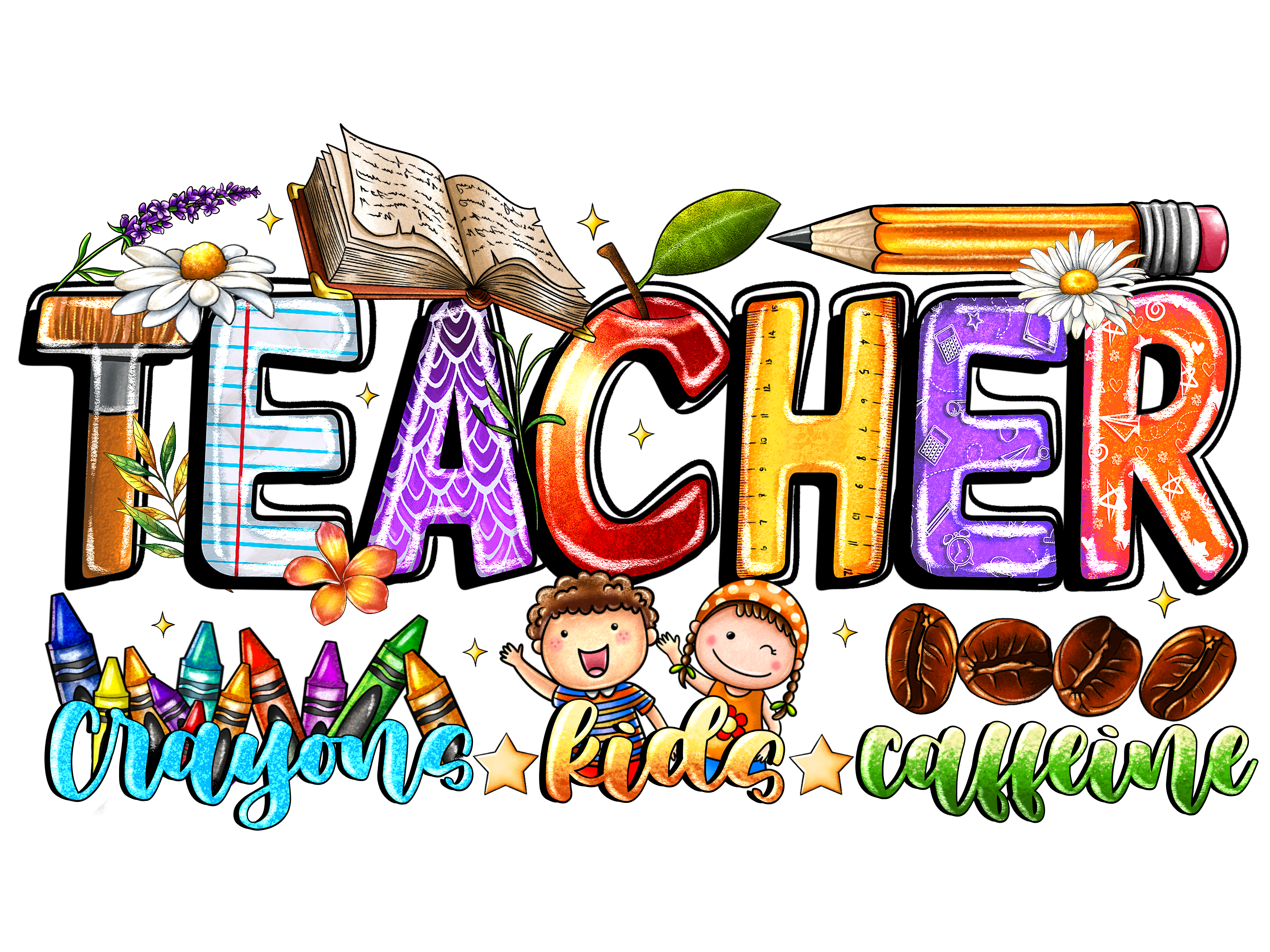 Teacher 702 - Teachercrayonkidscaffeine
