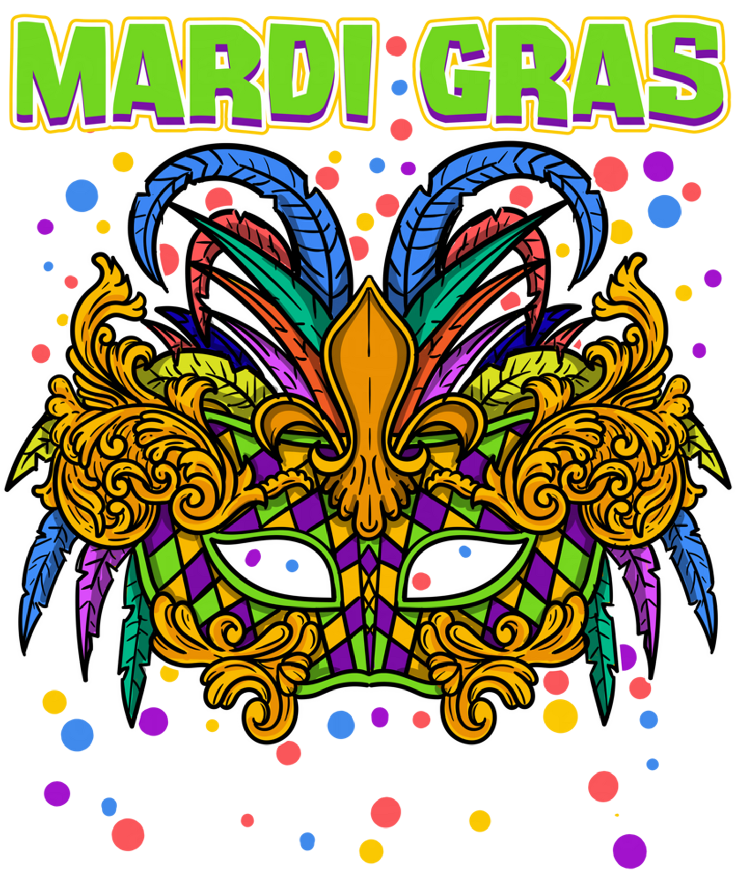 Mardi Gras 638 - Mardi Gras New Orleans Carnival Halloween Sweatshirt