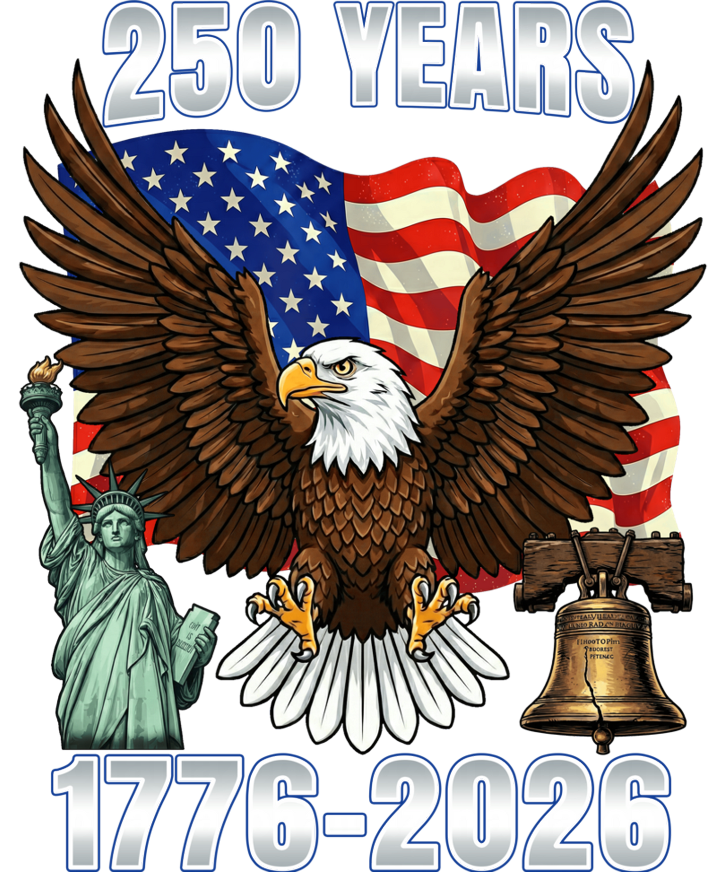 4th of July 45 - 250 Years American Anniversary 250th Independence Day Sweatshirt
