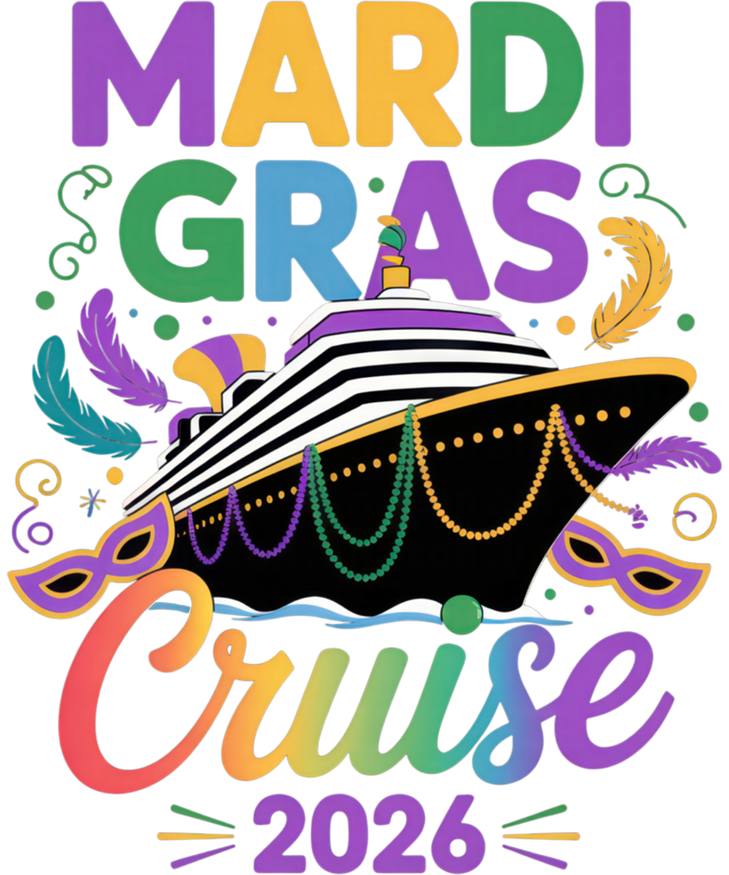 Mardi Gras 594 - Mardi Gras Cruise 2026 Enthusiast Fun Vacation Celebration Sweatshirt