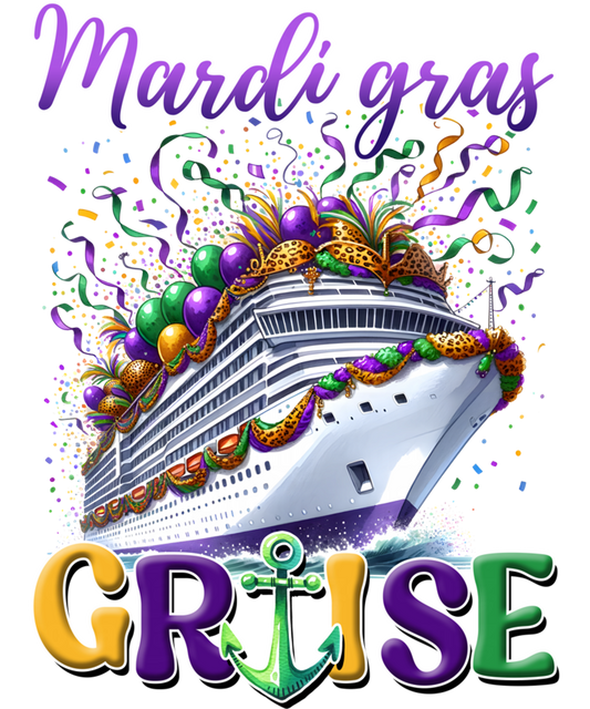 Mardi Gras 598 - Mardi Gras Cruise Crew 2026 Family Friend Group Vacations Sweatshirt (2)