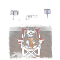 Randomness 132 - Baseball Halftone Raccoon Field