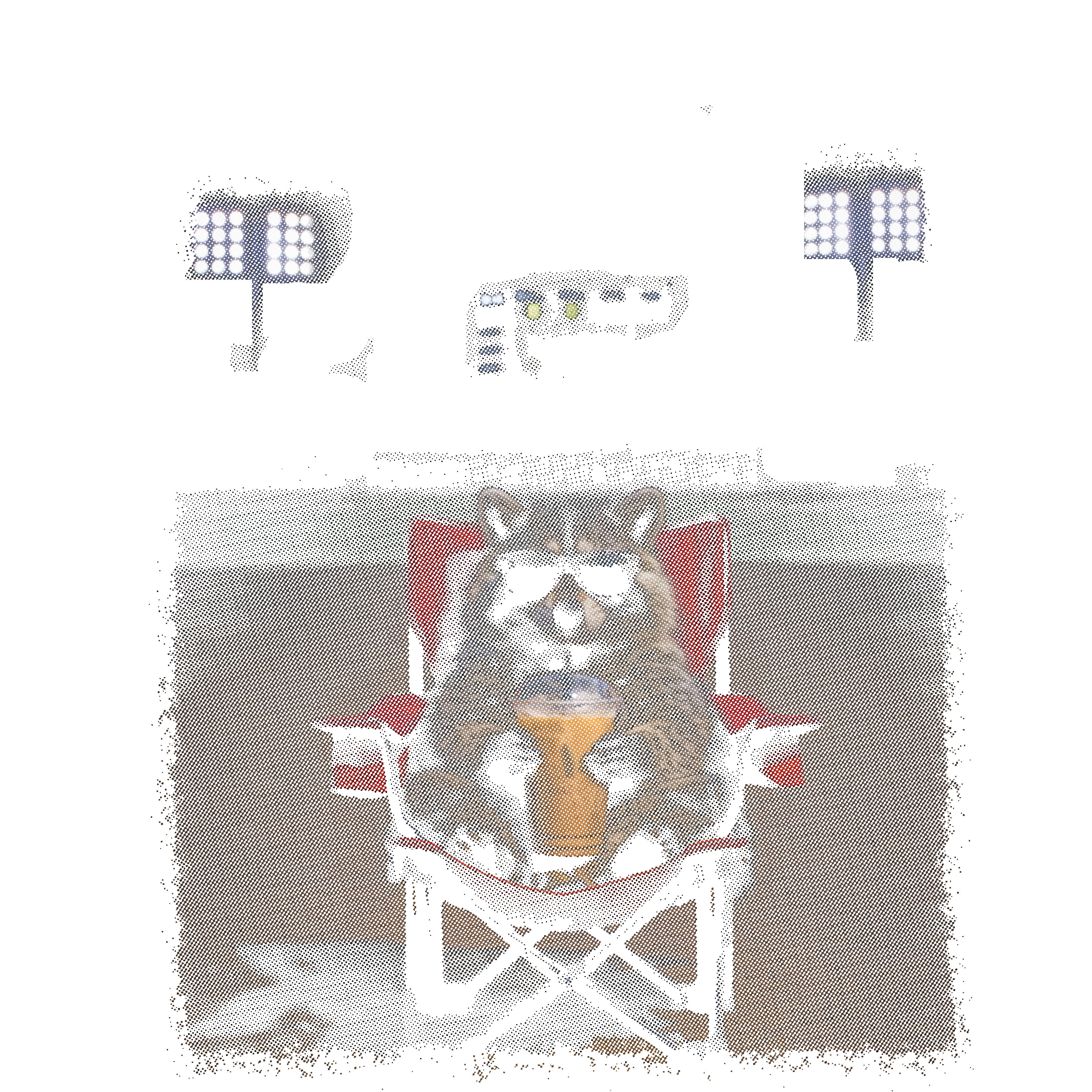 Randomness 132 - Baseball Halftone Raccoon Field