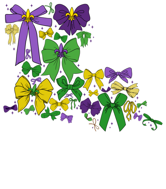 Mardi Gras 963 - Or 31122024 Nhuy Coquette Bow Louisiana Mardi Gras