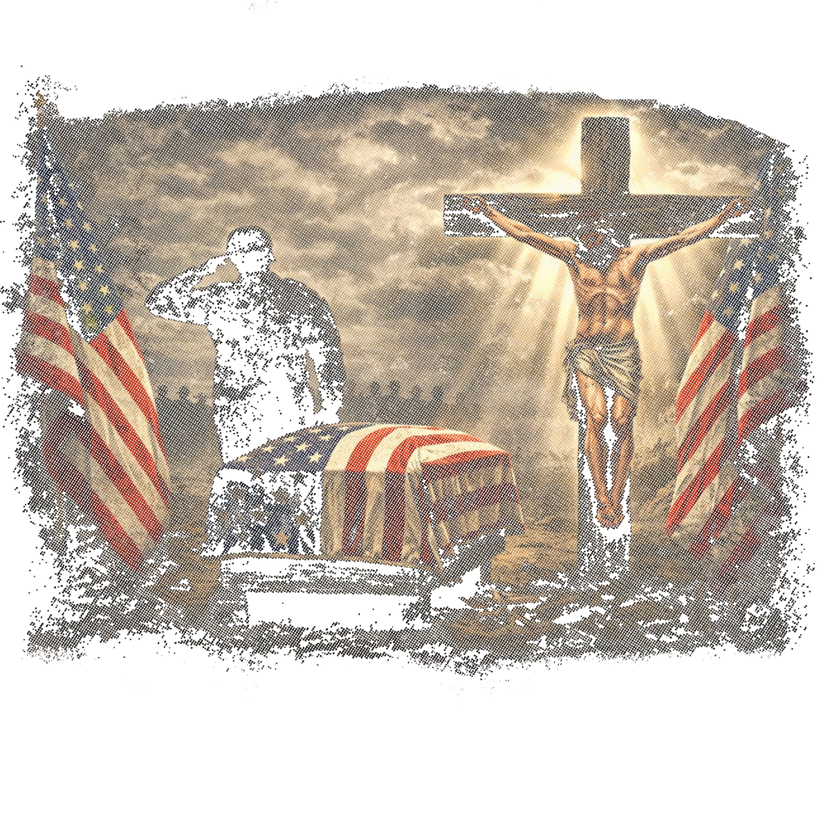Randomness 1090 - Memorial Day Halftone