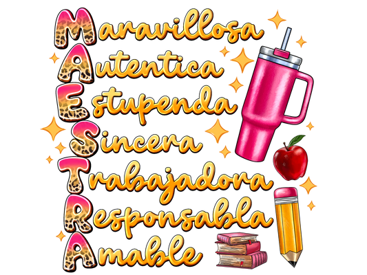 Teacher 463 - Maravillosaautenticaestupendasinceratrabajadoraresponsablaamable