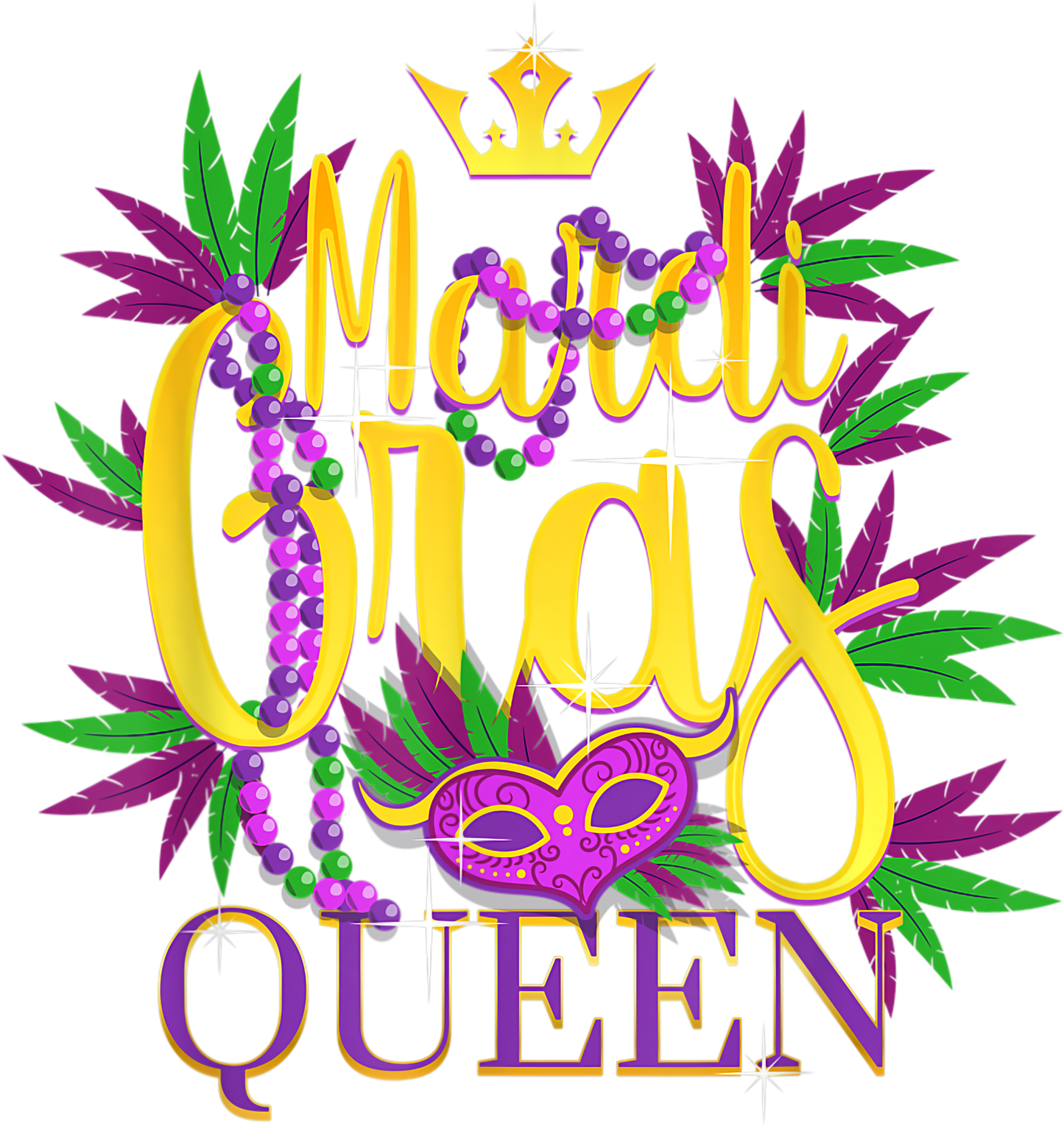 Mardi Gras 649 - Mardi Gras Queen 2019 Fun Costume T Shirt For Men Or Women