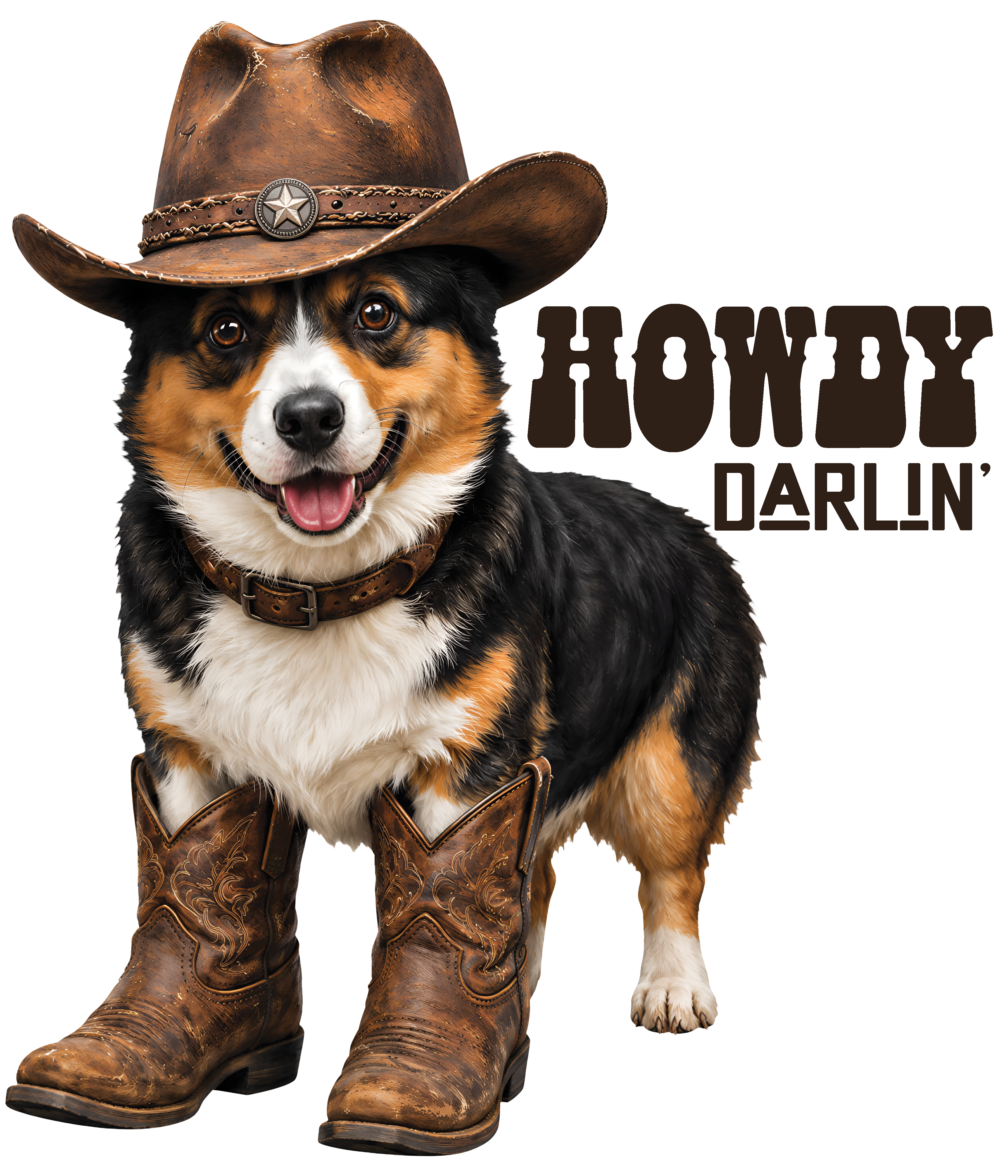 Randomness 856 - Howdy Darlin Corgi Tricolor