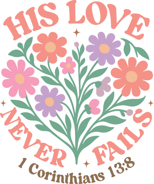 his love never fails