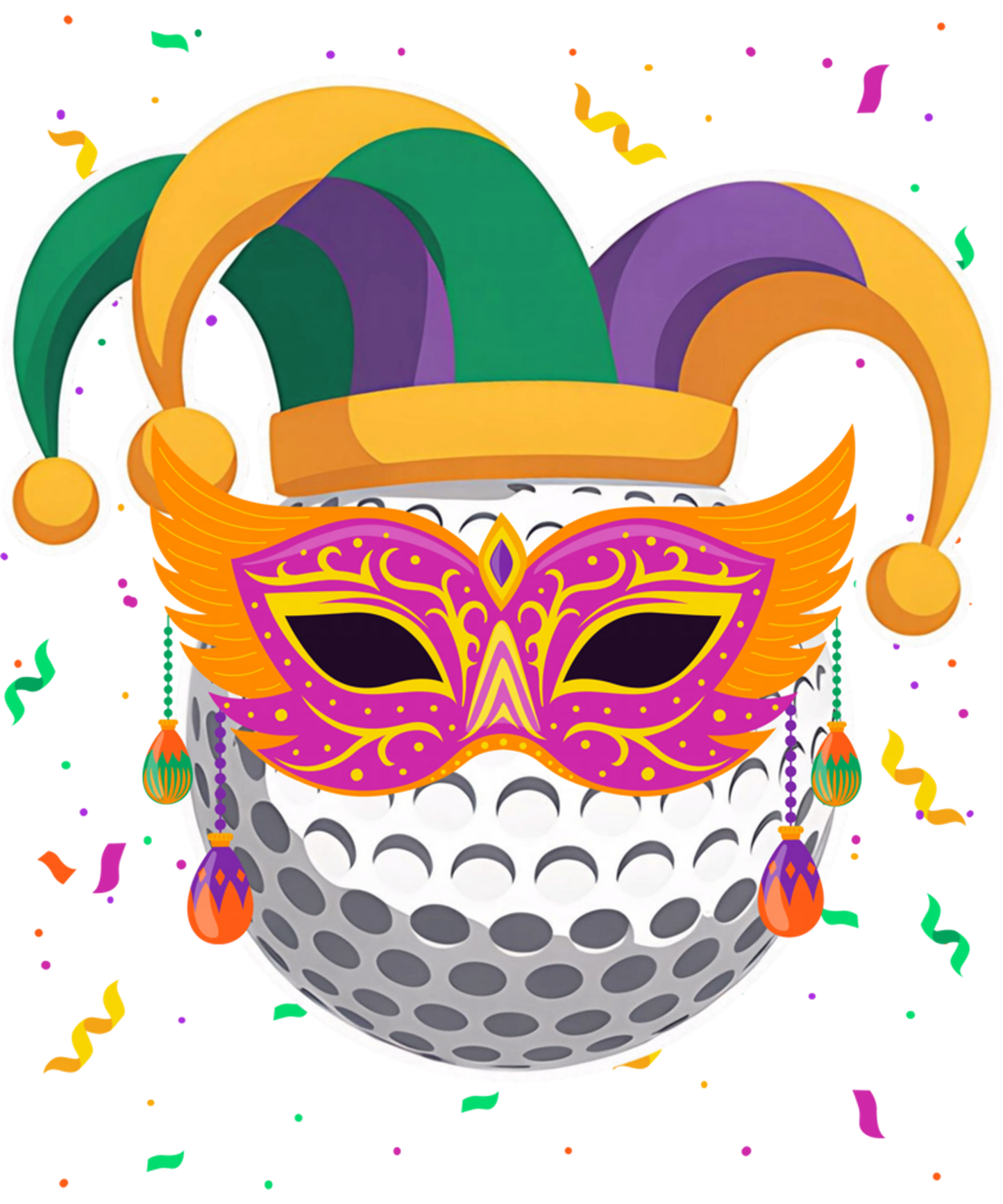 Mardi Gras 440 - Golf Mardi Gras Jester Hat Costume Carnival Women Men Sweatshirt