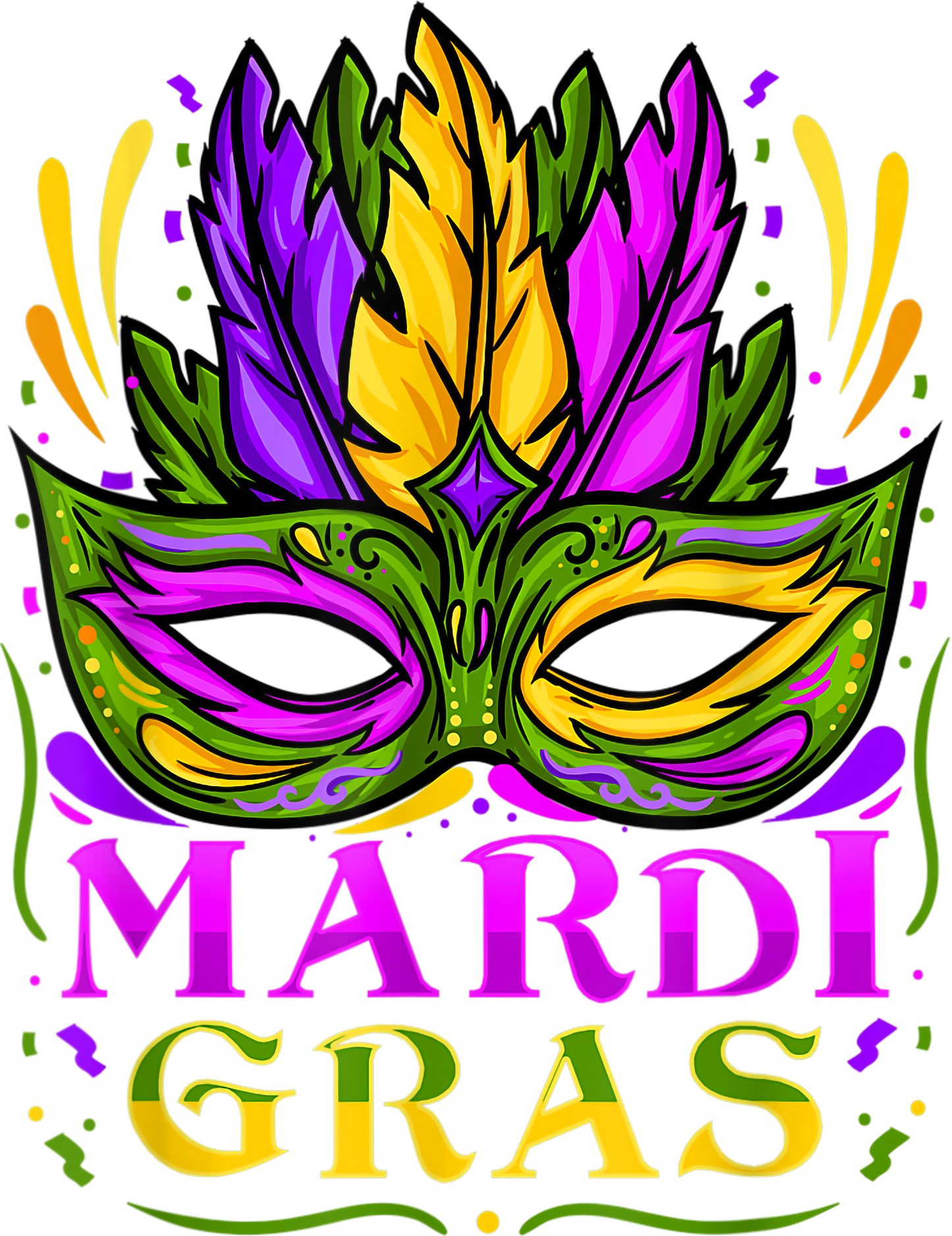 Mardi Gras 634 - Mardi Gras Mask T Shirt