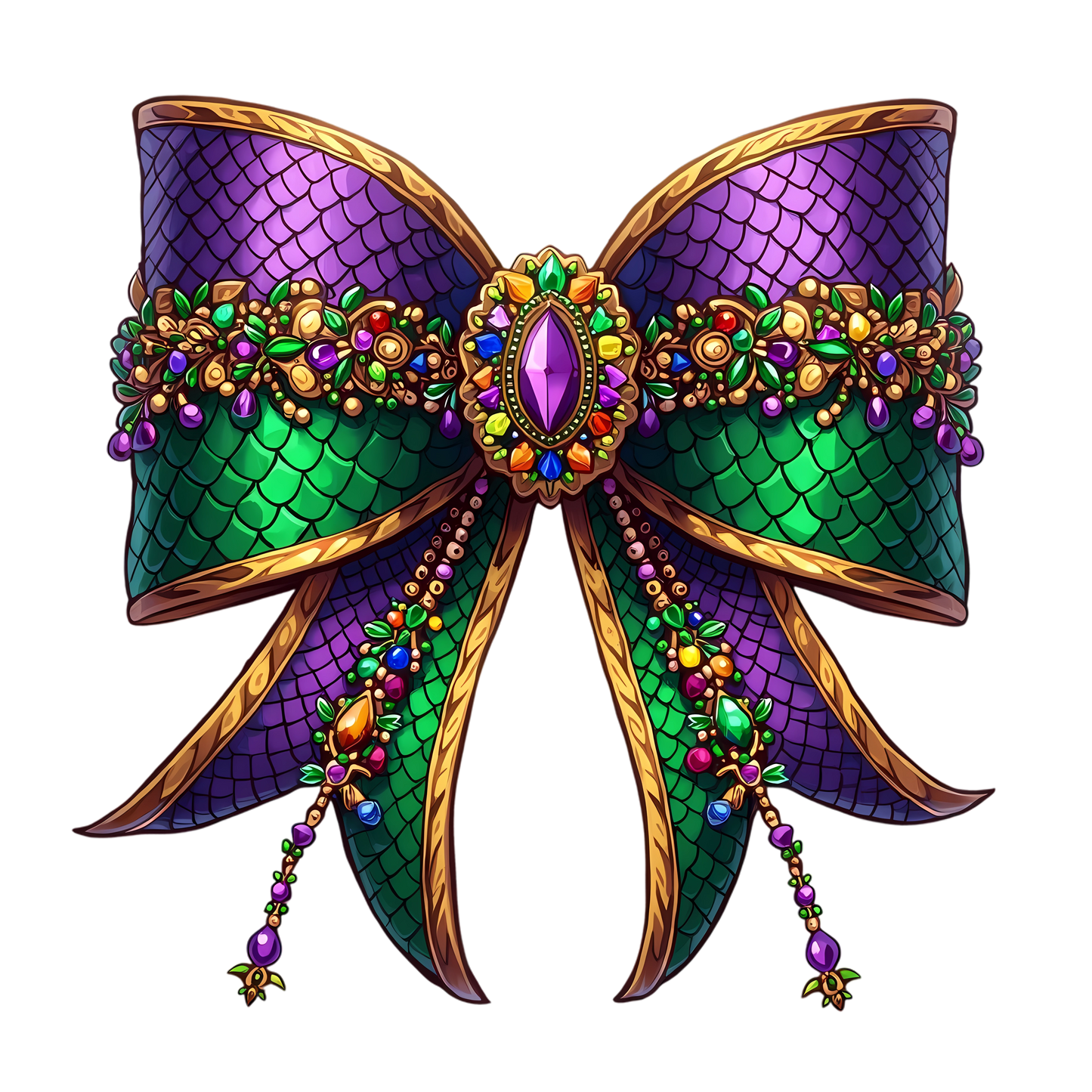 Mardi Gras 434 - Glitter Coquette Bow Mardi Gras 111897078 7