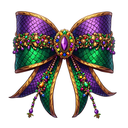 Mardi Gras 434 - Glitter Coquette Bow Mardi Gras 111897078 7