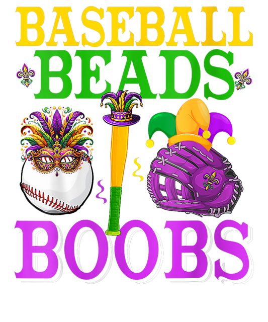 Mardi Gras 289 - Baseball Beads Boobs Mardi Gras Masked Equipment